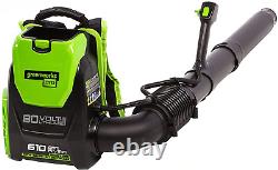 (180 MPH / 610 CFM) Brushless Cordless Backpack Leaf Blower, Tool Only BPB80L00
