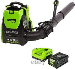 (180 MPH / 610 CFM) Brushless Cordless Backpack Leaf Blower, Tool Only BPB80L00