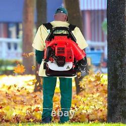 2.3Hp Backpack Leaf Blower, 63cc 2-Stroke Gas Leaf Blower, 650CFM Cordless+Nozzle