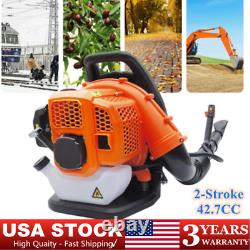 2-Stroke 42.7CC Leaf Blower Backpack Gas-powered Backpack Blower &Padded Harness