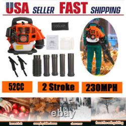 2-Stroke 550CFM Leaf Blower Gas Backpack Snow Blower 1.7HP Tube Adjustable