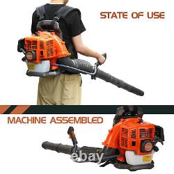 2-Stroke 550CFM Leaf Blower Gas Backpack Snow Blower 1.7HP Tube Adjustable