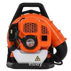 2 Stroke 63cc Backpack Leaf Blower Gas 650 CFM 3HP 230MPH 2100W Snow Cleaning
