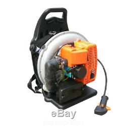 2 Stroke 65CC Backpack Leaf Blower Gas Powered Yard Sweeper 2700W 3.6 HP US Sale