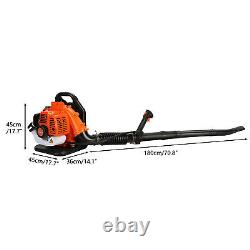2 Stroke Backpack Gas Leaf Blower 52CC Powered Debris with Padded Harness 550CFM