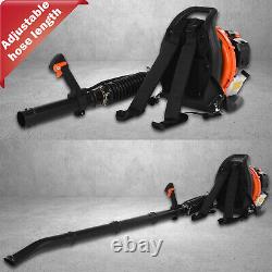 210MPH Backpack Leaf Blower Gas Gasoline Snow Blowers 63cc 2-Cycle Engine Orange