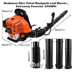 230 MPH 63CC Gas Motor Backpack Powerful Blower Leaf Blower 650CFM 2-stroke SALE