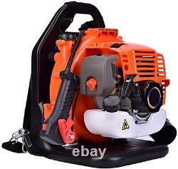 3.2HP 52CC 2Stroke Gas Backpack Leaf Blower Powered Debris withPadded Harness EPA^