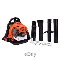 3.2HP 52CC Gas Leaf Backpack Powered Blower EPA Debris 2Stroke withPadded Harness