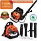3.2HP 52CC Leaf Blowers Backpack Gas Powered EPA Debris 2Stroke withPadded Harness