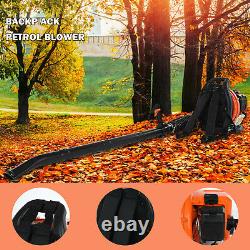 3.2HP Gas Backpack Leaf Blower 63CC 2 Stroke Powered Debris WithPadded Harness EPA