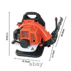 32CC Gas Backpack Leaf Blower 2 Stroke Powered Debris with Padded Harness EPA