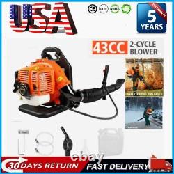 3HP Backpack Leaf Blower Gas Powered Snow Blower 6650CFM 280MPH 43CC 2-Stroke