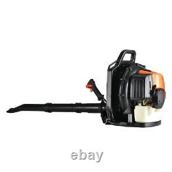 4-Stroke 75.6CC Gas Powered Backpack Leaf Blower Garden Yard Snow Grass Blower