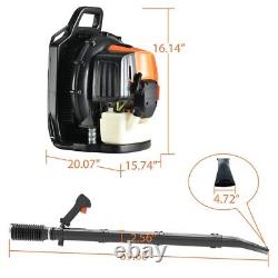 4-Stroke 75.6CC Gas Powered Backpack Leaf Blower Garden Yard Snow Grass Blower