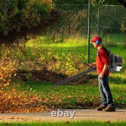 4-Stroke 75.6CC Gas Powered Backpack Leaf Blower Garden Yard Snow Grass Blower