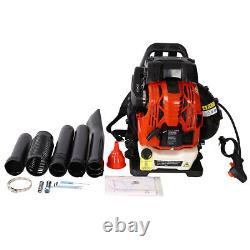 4 Stroke Gasoline Leaf Blower 76CC Backpack Gasoline Engine Leaf Blower 750CFM