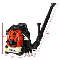 4 Stroke Gasoline Leaf Blower 76CC Backpack Gasoline Engine Leaf Blower 750CFM