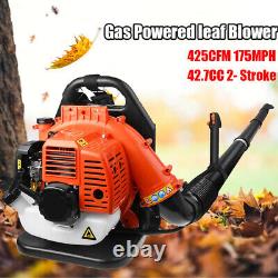 42.7cc Backpack Gas Powered Leaf Snow Blower 175MPH 2-Stroke Gasoline Engine