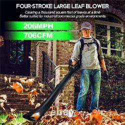 43CC/75.6CC Backpack Leaf Blower Gas Powered Snow Blower 4-Stroke 3.6HP 706CFM