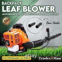 43CC Backpack Petrol Leaf Blower 2 Stroke Commercial Garden Yard Outdoor