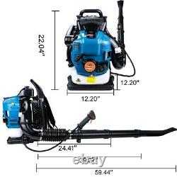 4Stroke 75.6cc Gas Powered Backpack Leaf Blower Snow Blower For Lawn 706CFM