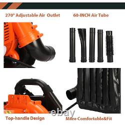52CC Backpack Petrol Leaf Blower Vacuum Handheld Commercial Garden Tool 2.3HP US