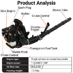 52CC Commercial Gas Leaf Blower Backpack Gas-powered Backpack Blower 2-Strokes