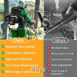 52CC Commercial Gas Leaf Blower Backpack Gas-powered Backpack Blower 2-Strokes