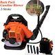 52cc Backpack Leaf Blower Gasoline Powered Powerful 2 Stroke Air Cooled Engine