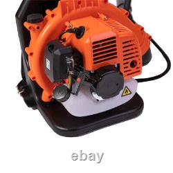 52cc Backpack Leaf Blower Gasoline Powered Powerful 2 Stroke Air Cooled Engine