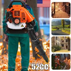 52cc Leaf Blower High Power 2 Stroke Strong Wind Force Backpack Snow Blower Set