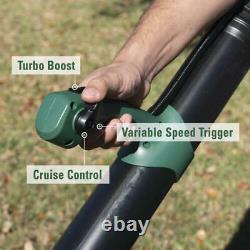 580 CFM 80V Variable Speed Brushless Cordless Backpack Leaf Blower Lawn Sweeper