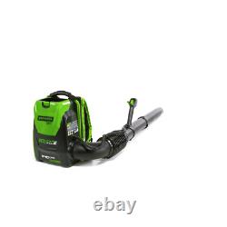 60Volt Lithium Ion Cordless Backpack Leaf Blower Well Ergonomic Design Tool Only