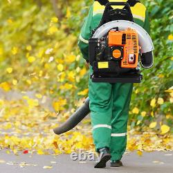 63 2 Stroke Backpack Gas Powered Leaf Blower Commercial Grass Lawn Blower