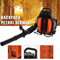 63 2 Stroke Backpack Gas Powered Leaf Blower Commercial Grass Lawn Blower