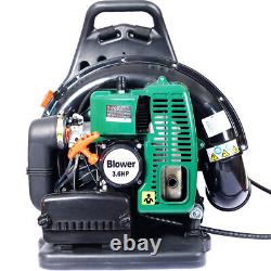 63.3CC 2Stroke Backpack Gas Leaf Blower 3.6HP 750CFM WithAdjustable Shoulder Strap