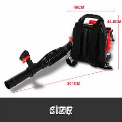 63CC 2.3Hp High Performance Gas Powered Back Pack Leaf Blower 2-Stroke RED