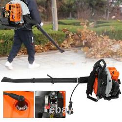 63CC 3.2HP 2 Stroke Gas Leaf Backpack Blower Powered Leaf Blower Harness Orange