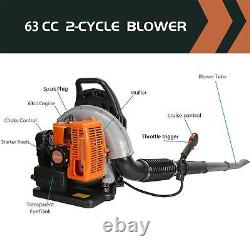63CC Backpack Gas Blower Gasoline Powered Leaf Blower 660CFM 2.3HP 2-Stroke US