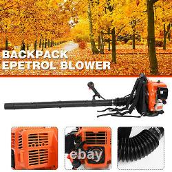 63CC Gas Backpack Leaf Blower Commercial Home 2-Stroke 230 MPH Easy Start Orange