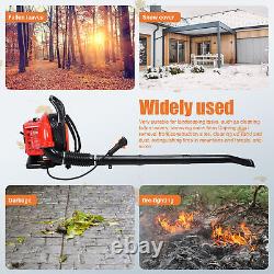 63CC Gas Powered Backpack Leaf Blower, 665CFM 2-Stroke Snow Blower, Leaf Blower