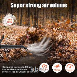 63CC Gas Powered Backpack Leaf Blower, 665CFM 2-Stroke Snow Blower, Leaf Blower