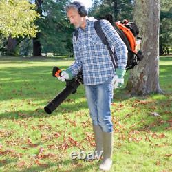 63cc 2-Stroke 665 CFM 300 MPH Gas Powered Cordless Backpack Snow Leaf Blower