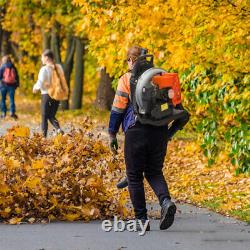 63cc 2-Stroke 665 CFM 300 MPH Gas Powered Cordless Backpack Snow Leaf Blower