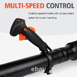 63cc 2-Stroke 665CFM 300MPH Gasoline-Powered Cordless Backpack Snow Leaf Blower