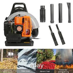 63cc Gas Powered Leaf Blower 2 Stroke Backpack Dust Road Sweeper Garden Blower