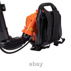 63cc Gasoline Backpack Leaf Blower 2 Cycle Engine Gas Powered With Nozzle Extens