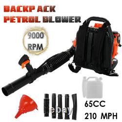 65CC 2.3HP 2Stroke Gas Backpack Leaf Blower Powered Debris Padded-Harness 2.3KW