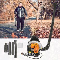 65CC 2-Stroke Backpack Leaf Blower Gas Powered Grass Lawn Blower Snow Removal